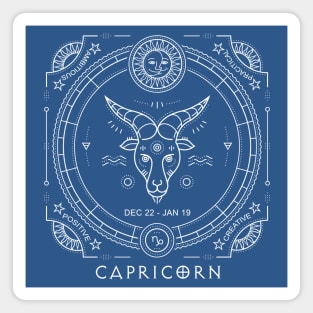 Capricorn Astrological Sun Sign Zodiac Magnet